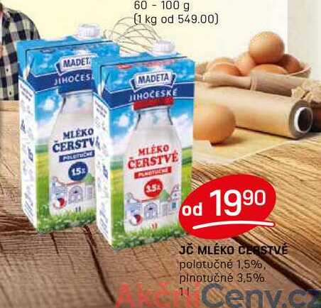 JČ MLÉKO CERSTVÉ polotučné 1,5% 1l
