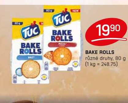 BAKE ROLLS různé druhy, 80 g