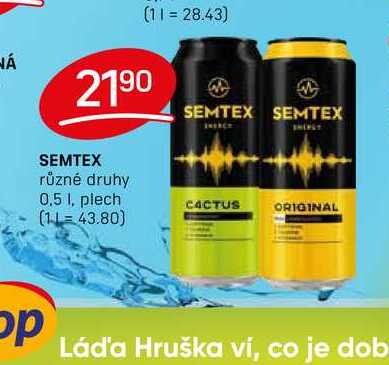 SEMTEX různé druhy 0,5l, plech