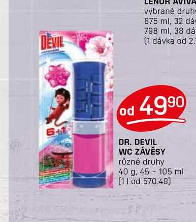 DR. DEVIL WC ZÁVĚSY různé druhy 40 g