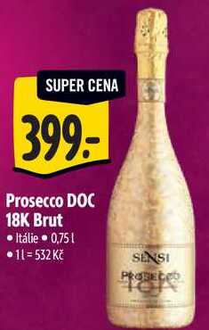 Prosecco DOC 18K Brut, 0,75 l