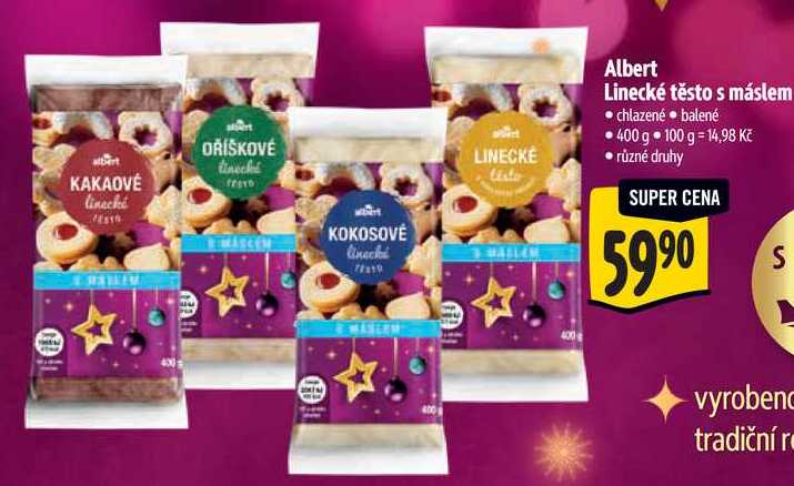 Albert Linecké těsto s máslem, 400 g