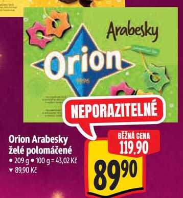Orion Arabesky želé polomáčené, 209 g