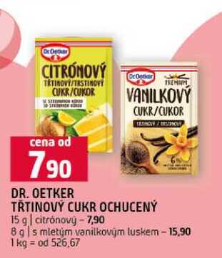DR. OETKER TŘTINOVÝ CUKR OCHUCENÝ 8-15 g