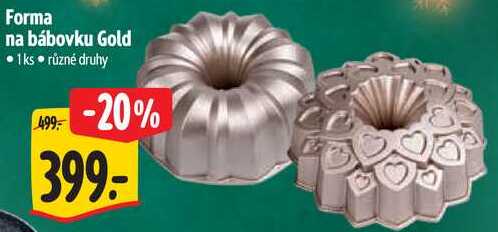 Forma na bábovku Gold