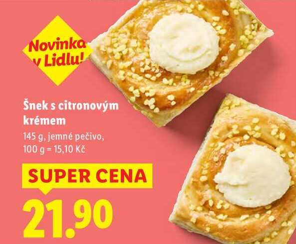 Šnek s citronovým krémem, 145 g