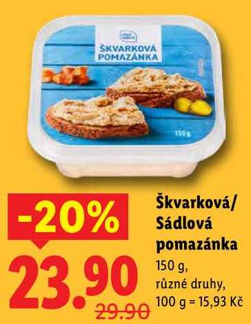 Škvarková/Sádlová pomazánka, 150 g