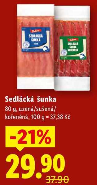 Sedlácká šunka, 80 g