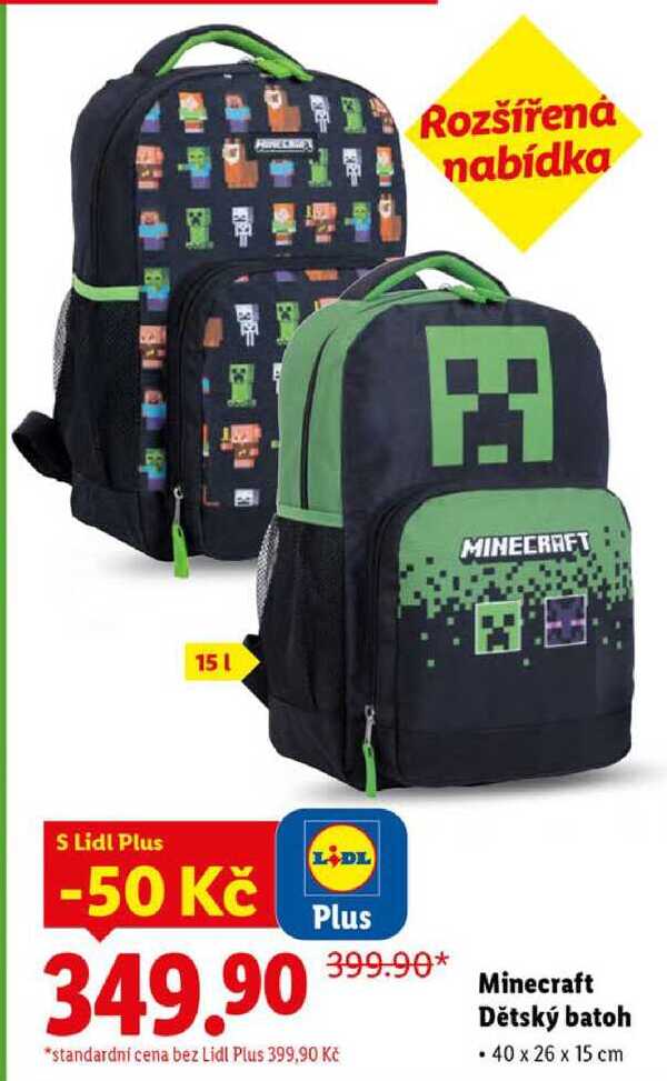 Minecraft Dětský batoh