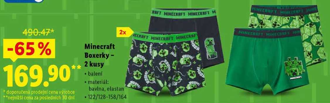 Minecraft Boxerky - 2 kusy