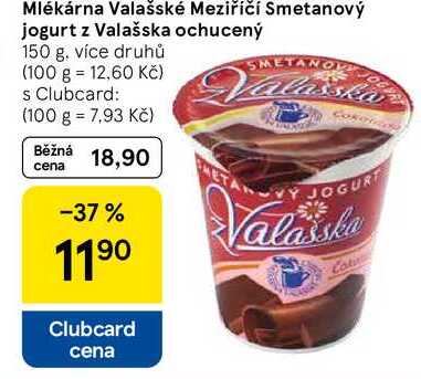 Mlékárna Valašské Meziříčí Smetanový jogurt z Valašska ochucený, 150 g