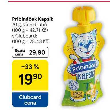 Pribináček Kapsík, 70 g