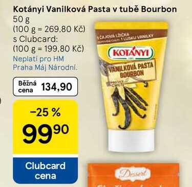 Kotányi Vanilková Pasta v tubě Bourbon, 50 g