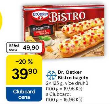 Dr. Oetker Bistro bagety, 2x 125 g, více druhů