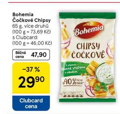 Bohemia Čočkové Chipsy, 65 g, více druhů