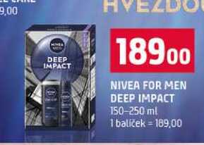 NIVEA FOR MEN DEEP IMPACT 150-250 ml 1 balíček