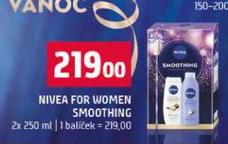 NIVEA FOR WOMEN SMOOTHING 2x250 ml