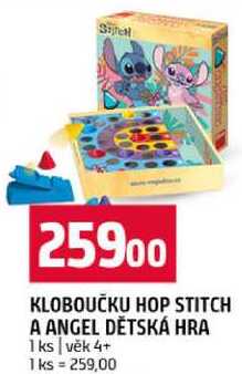 KLOBOUČKU HOP STITCH A ANGEL DĚTSKÁ HRA 1 ks