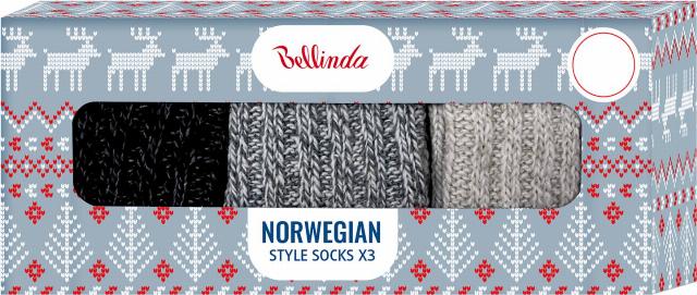 BELLINDA velikosti: 35/38 - 43/46 3 páry v balení