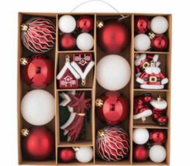 LIV & BO Ozdoby 51kusů červené