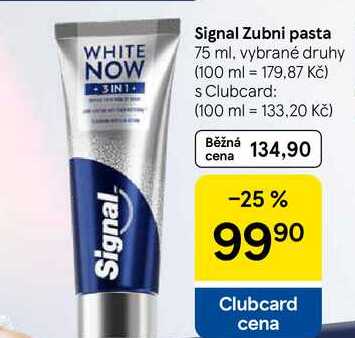 Signal Zubni pasta, 75 ml, vybrané druhy  