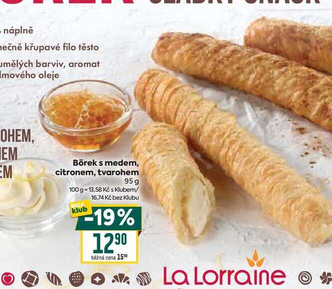 Börek s medem, citronem, tvarohem 95 g