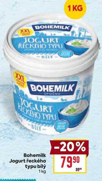 Bohemilk Jogurt řeckého typu bílý 1kg 