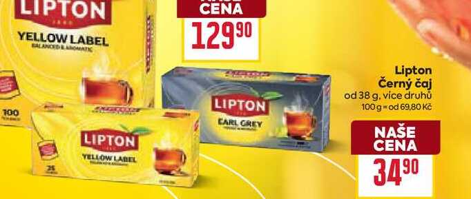 Lipton Černý čaj od 38 g