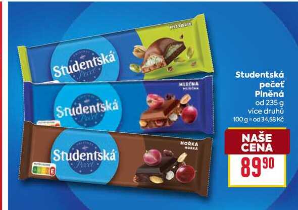 Studentská pečeť Plněná od 235 g