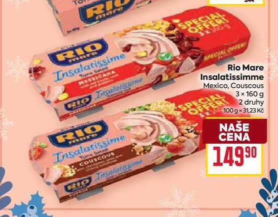 Rio Mare Insalatissimme Mexico, Couscous 3x160 g 