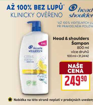 Head & shoulders Šampon heads 800 ml