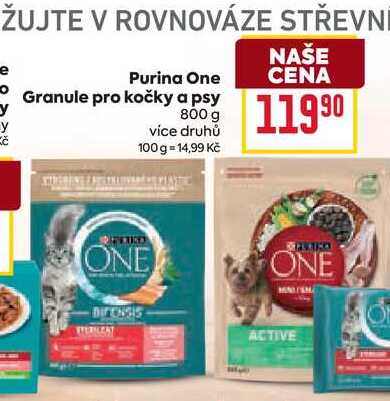 Purina One Granule pro kočky a psy 800 g