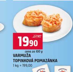 VARMUŽA TOPINKOVÁ POMAZÁNKA 100g