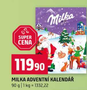 MILKA ADVENTNÍ KALENDÁŘ 90 g 