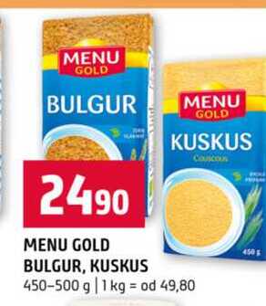 MENU GOLD BULGUR, KUSKUS 450-500 g