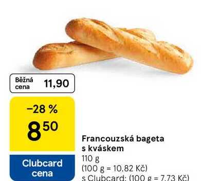 Francouzská bageta s kváskem, 110 g