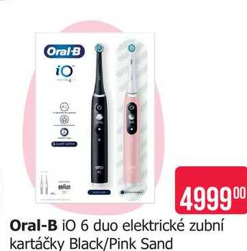 Oral-B iO 6 duo elektrické zubní kartáčky Black/Pink Sand 