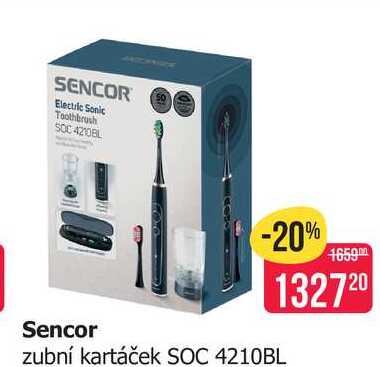 SENCOR Electric Sonic Toothbrush SOC 4210BL