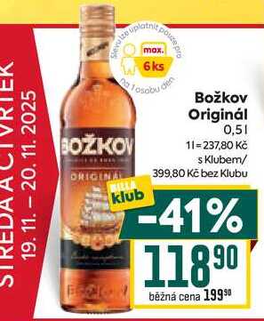 Božkov Originál 0,5l
