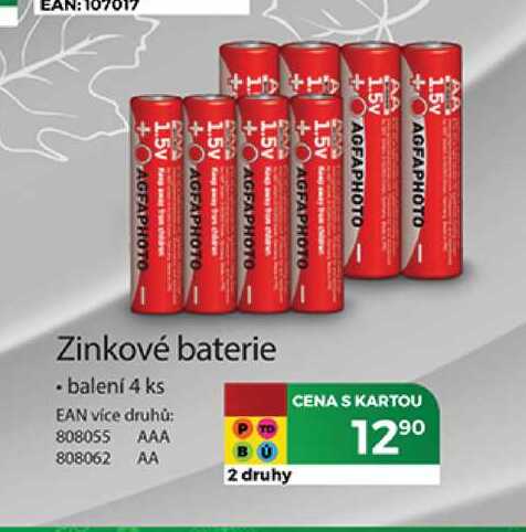 Zinkové baterie 4 ks