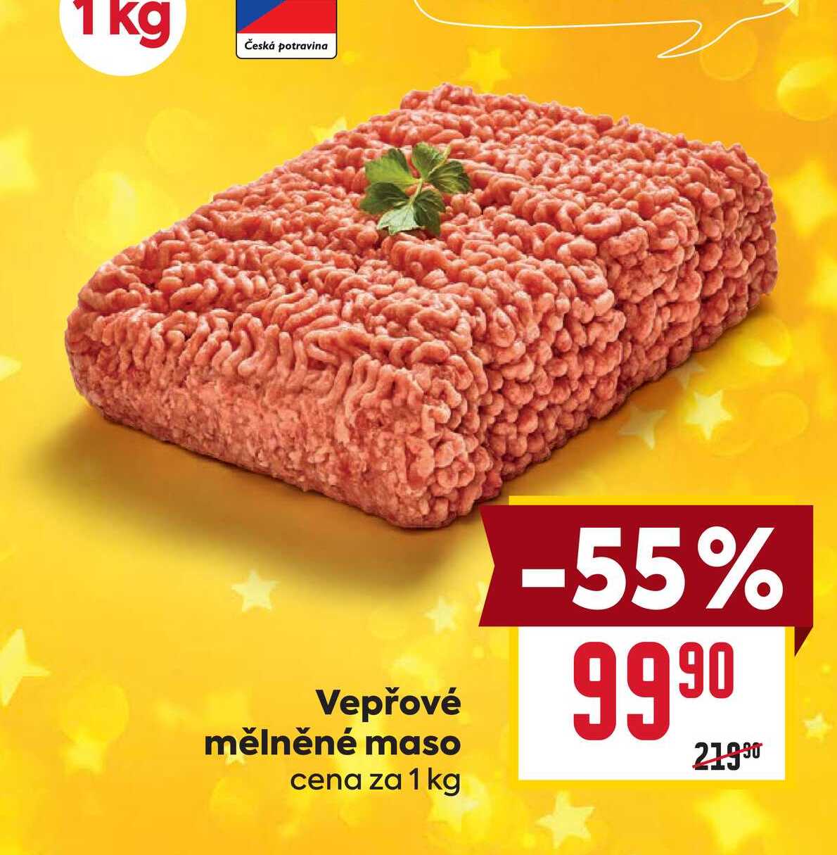 Vepřové mělněné maso cena za 1 kg