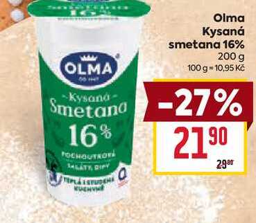 Olm Kysaná smetana 16% 200 g 