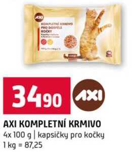 AXI KOMPLETNÍ KRMIVO 4x 100 g kapsičky pro kočky 
