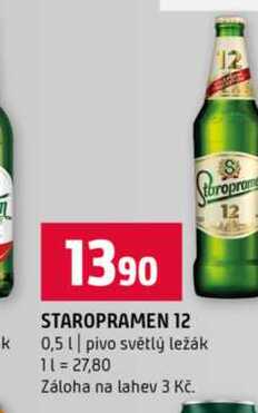 STAROPRAMEN 12 0,5l pivo světlý ležák 