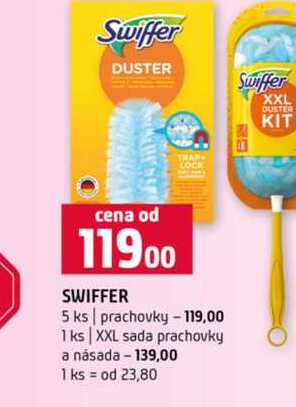 SWIFFER 5 ks prachovky 1 ks XXL sada prachovky a násada