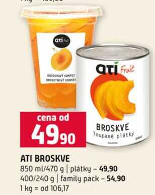 ATI BROSKVE 850 ml/470 g plátky