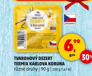 TVAROHOVÝ DEZERT TERMIX KARLOVA KORUNA, 90 g