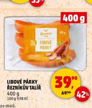 LIBOVÉ PÁRKY ŘEZNÍKŮV TALÍŘ, 400 g