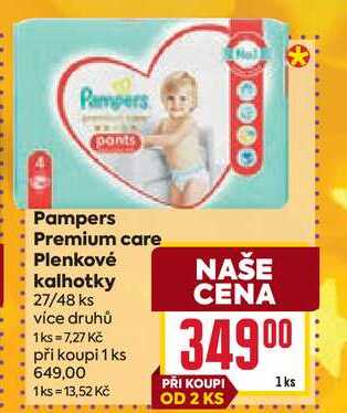 Pampers Premium care Plenkové kalhotky 27/48 ks