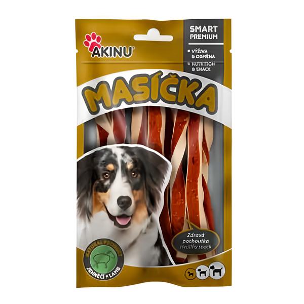 Akinu Masíčka jehněčí twister pro psy